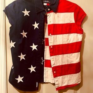 Tommy Hilfiger Patriotic Button Up Shirt